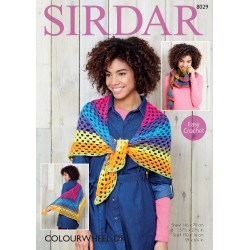 Sirdar Colourwheel DK Shawl Pattern 8029