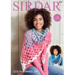 Sirdar Colourwheel DK Shawl Pattern 8030