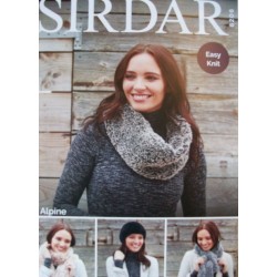 Sirdar Alpine Snood and Scarf Pattern 8206