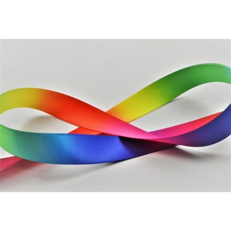 Rainbow Double Satin Ribbon 15mm