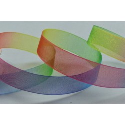 Rainbow Sheer Organza Ribbon 15mm