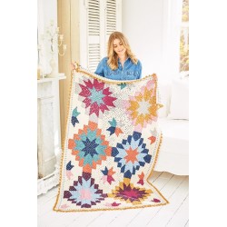 Stylecraft Harvest Blanket Recreate DK by Helen Boreham Crochet Pattern 9957