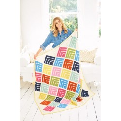 Stylecraft Mitered Square Blanket Life DK by Helen Boreham Crochet Pattern 9956