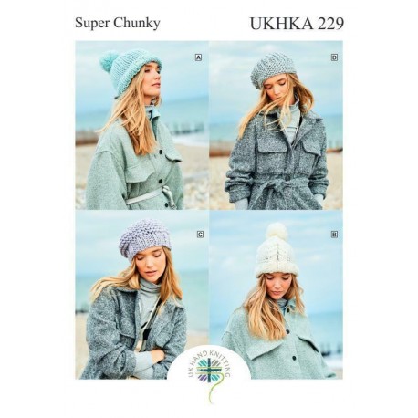 UKHKA Super Chunky Pattern 229 - Ladies Hats