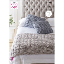King Cole Big Cushion and Throw Pattern 5534