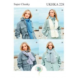UKHKA Super Chunky Pattern 228 - Ladies Scarves