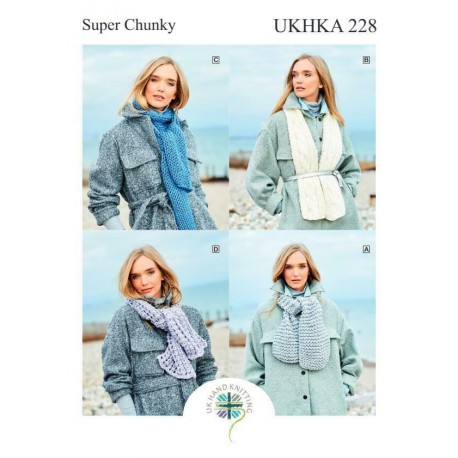UKHKA Super Chunky Pattern 228 - Ladies Scarves