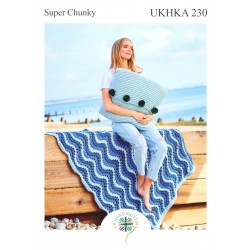 UKHKA Super Chunky Pattern 230 - Blanket & Cushion