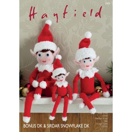 Hayfield Bonus DK/Snuggly Snowflake DK Elf on the Shelf Pattern 2475