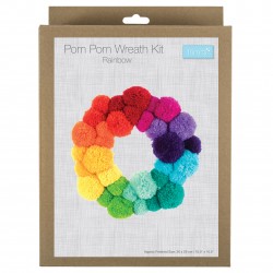 Pom Pom Wreath Kit - Rainbow