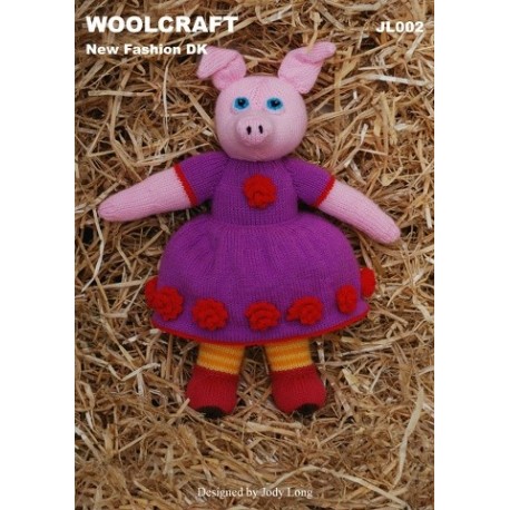 Woolcraft Pattern - Toy Pig JL002