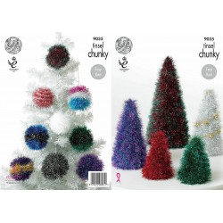 King Cole Tinsel Christmas Tree Pattern 9035
