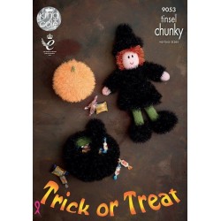 King Cole Tinsel Halloween Pattern - Witch, Pumpkin, Cauldron 9053