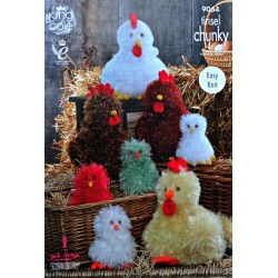 King Cole Tinsel Hen and Chicken Pattern 9064