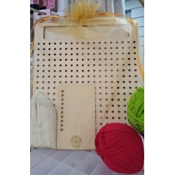 Handcrafted Wooden Blocking Board with Blank Shade Card