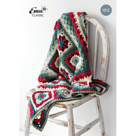 Emu Christmas Folk Crochet Blanket 1012