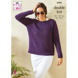 King Cole Ladies Sweater & Top DK Pattern 5990
