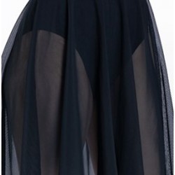 Full Circle Lyrical Chiffon Skirt - Black - ADULT