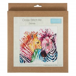 Counted Cross Stitch Kit: Large: Zebras