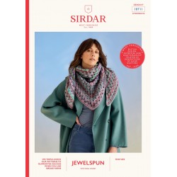 Sirdar Chunky Knitted Shawl Pattern 10711