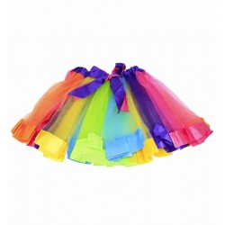 Girls Satin & Organza Multicolour Tutu One Size