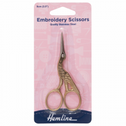 Embroidery Scissors : Stork: 9cm/3.5in