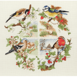 Cross Stitch Kit: Birds & Seasons