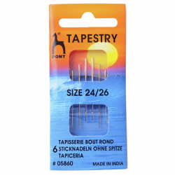 Hand Needles: Gold Eye Sewing Needles: Tapestry Size 24-26