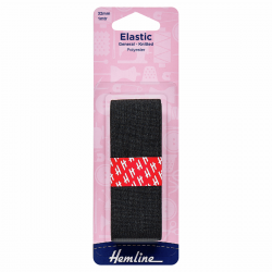 Gneral Purpose 32mm Black Knitted Elastic