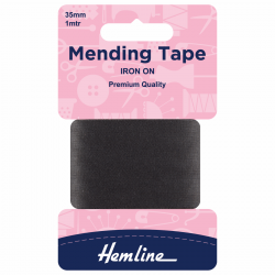 Iron On Mending Tape - Black