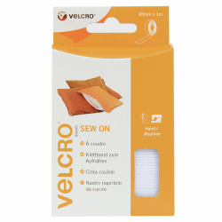 Velcro - Sew on - White 1m x 20mm
