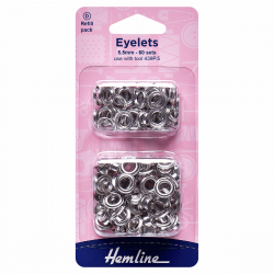 Eyelets Refill Pack: Nickel/Silver - 5.5mm