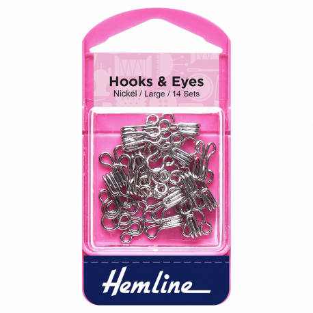Hook & Eye - Nickel - Size 3