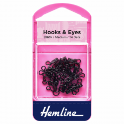 Hook & Eye - Black - Size 2