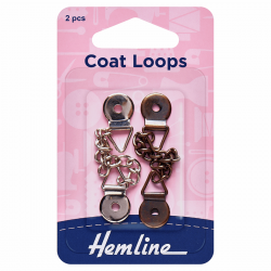 Coat Loops: Bronze/Nickel - Metal - 2pcs