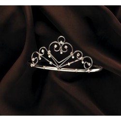 Child's Silver Coloured Tiara with Pearls