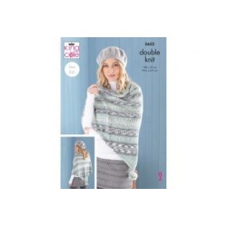 King Cole Fjord Ladies Shawl and Poncho Pattern 5652