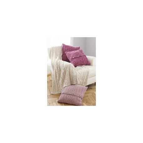King Cole Aran Cushion & Blanket Pattern 5660