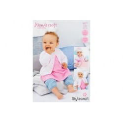 Stylecraft Wondersoft Baby Cardigan Pattern 9477