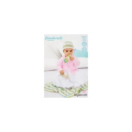 Stylecraft Wondersoft Baby Jacket & Accessories Pattern 9479