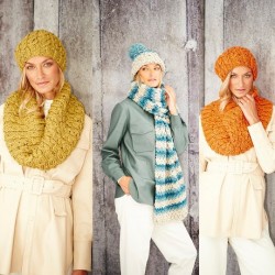 Stylecraft Special XL Tweed Super Chunky Ladies Accessories Pattern 9805