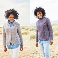 Stylecraft Softie Chunky Ladies Cardigan & Sweater Pattern 9812