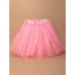 White Tutu Skirt with Silver Stars One size Child