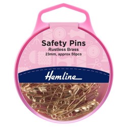 Safety Pins: Brass: 23mm: 50 Pieces