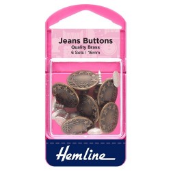 Jean Buttons - Bronze 16mm