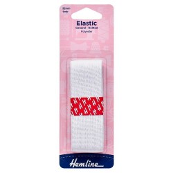 General Purpose Knitted Elastic 32mm White