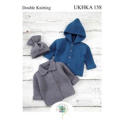 Baby Jacket Knitting Pattern DK UKHKA 158