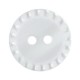 Polyester  2 hole Button Size: 15mm - White