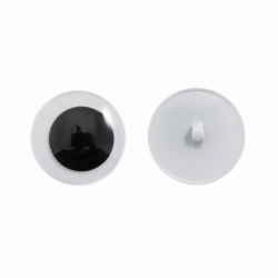 Toy Eyes: Sew-On Googly: 12mm: Black