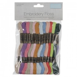 Embroidery Floss: 36 Skein Pack: Pastel Colours